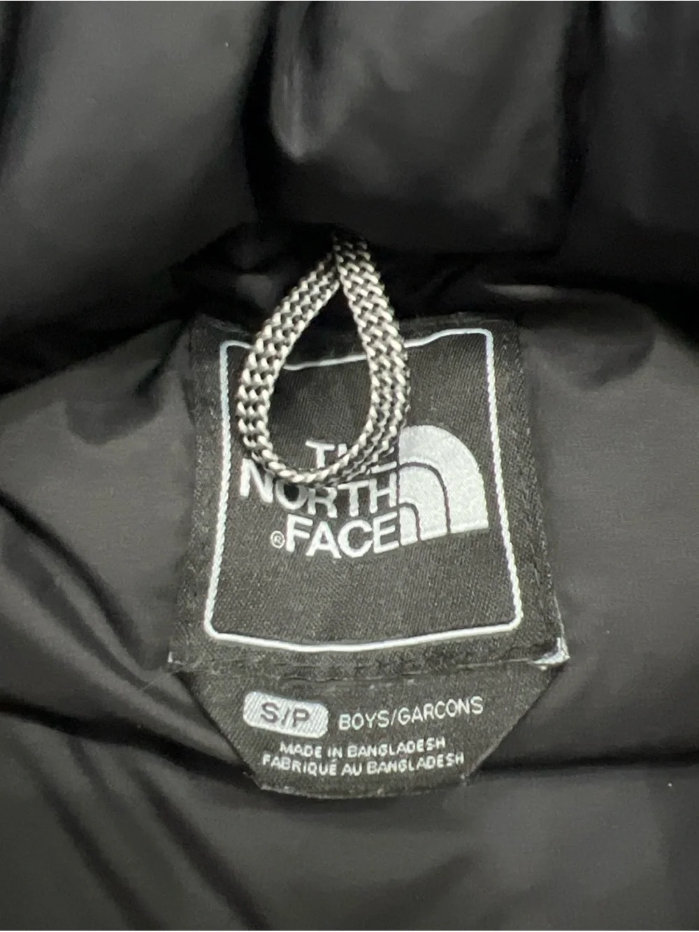 The North Face Black Quilted Puffer Jacket with White Logo